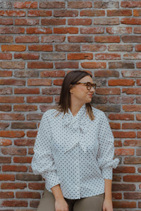KAMILLY SHIRT zwart/wit dot