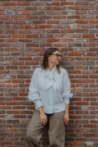 KAMILLY SHIRT zwart/wit dot