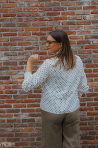 KAMILLY SHIRT zwart/wit dot