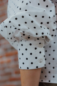 KAMILLY SHIRT zwart/wit dot