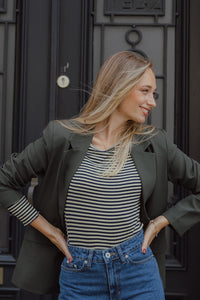 IHCELLA LSHIRT groen/blauw