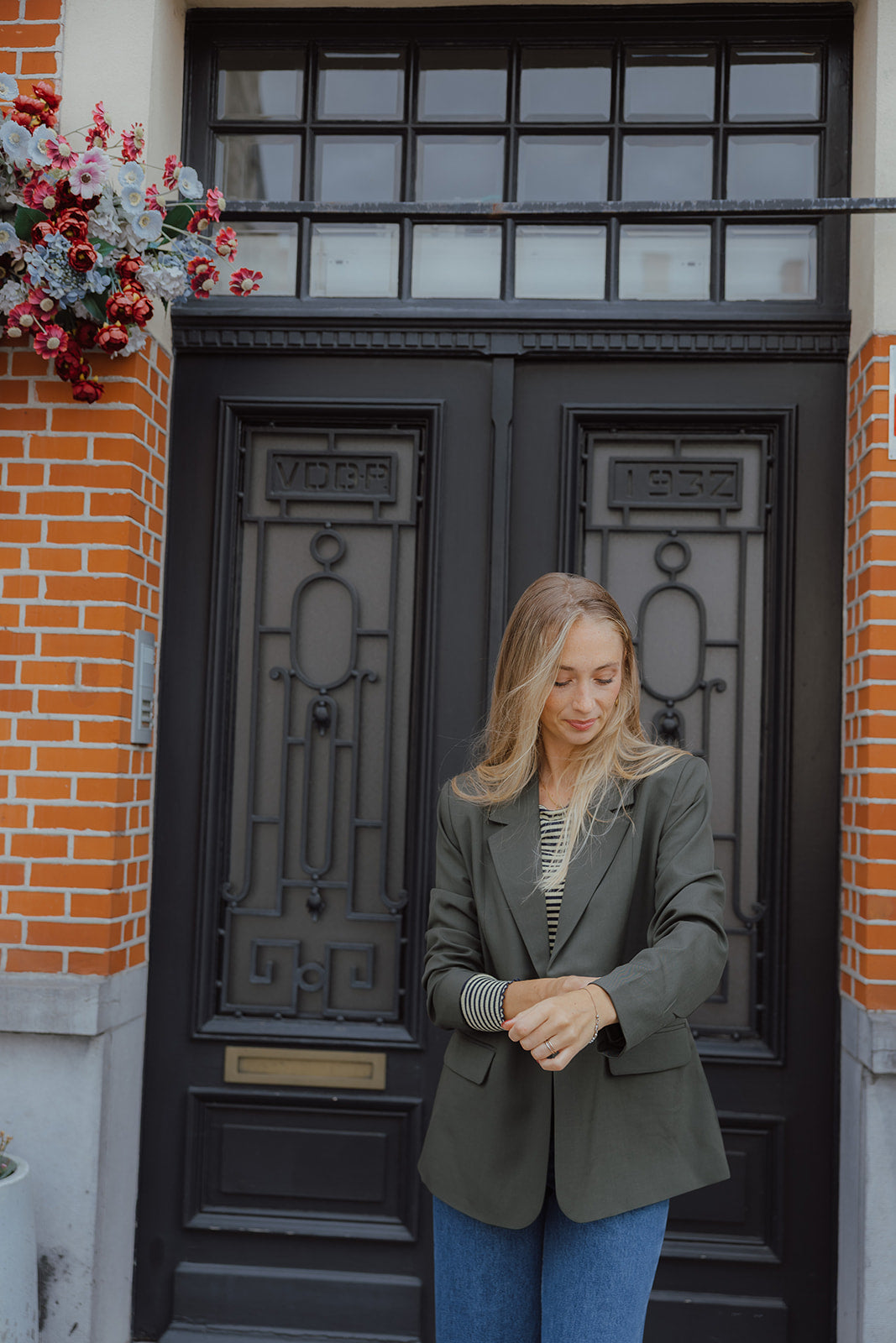 IHFAVA LONG BLAZER groen