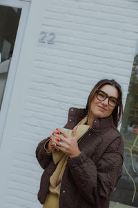 YASFIPURA  QUILTED JACKET bruin
