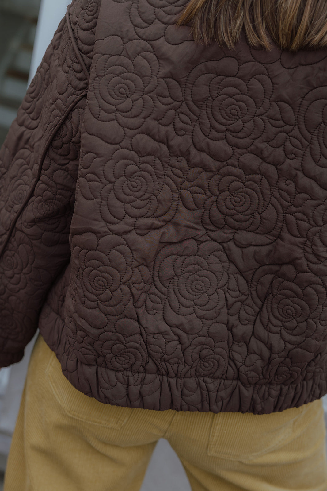 YASFIPURA  QUILTED JACKET bruin