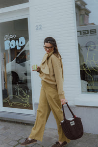 OBJPELLA WIDE PANT olive