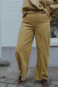 OBJPELLA WIDE PANT olive
