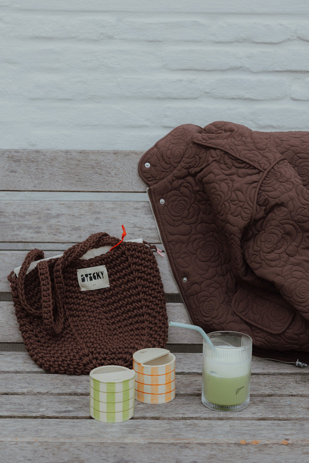 YASFIPURA  QUILTED JACKET bruin