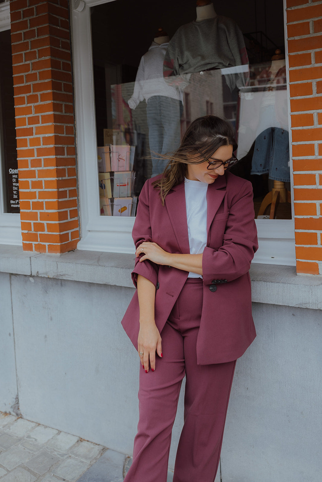 YASLIKKA OVERSIZED BLAZER bordeaux