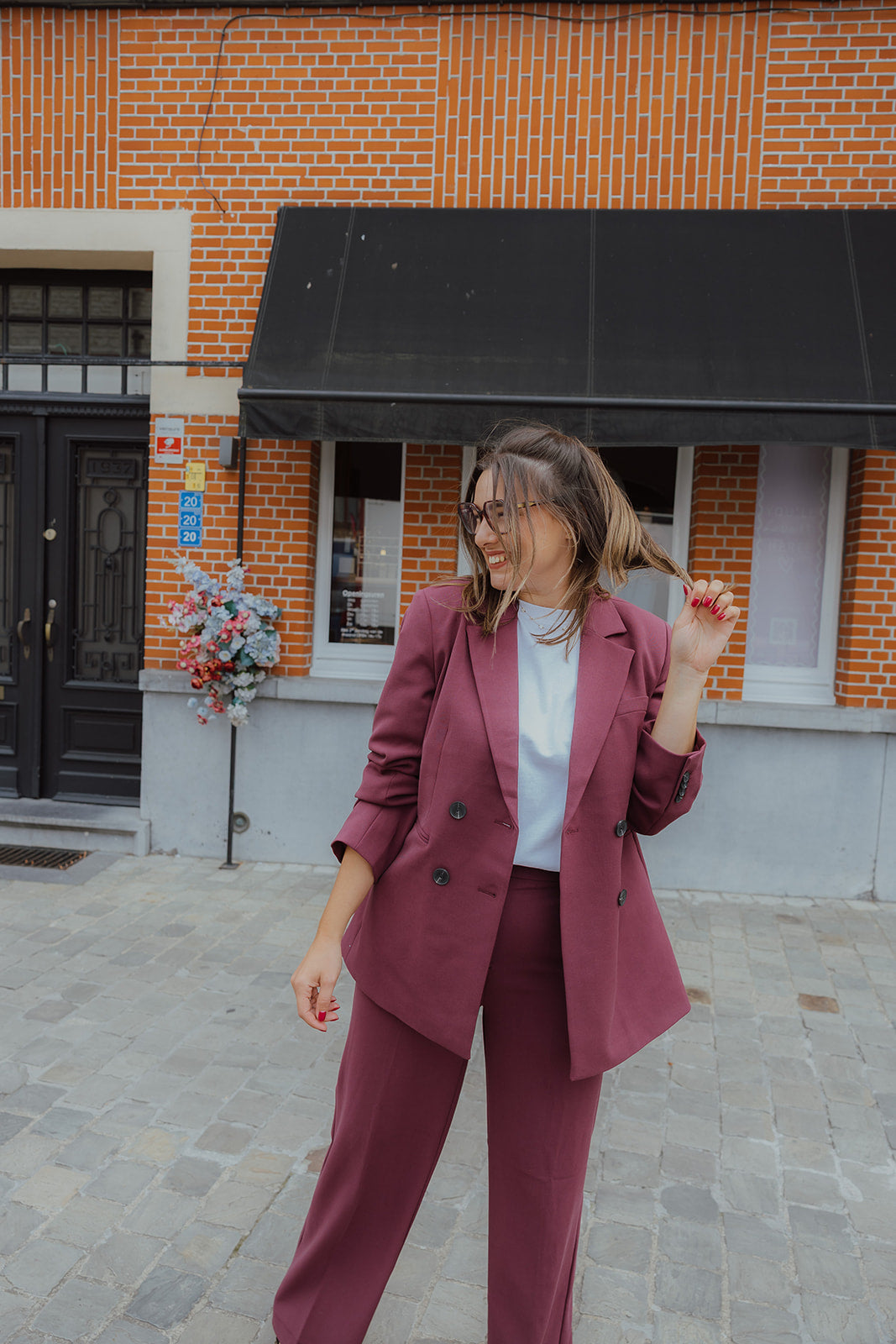 YASLIKKA OVERSIZED BLAZER bordeaux
