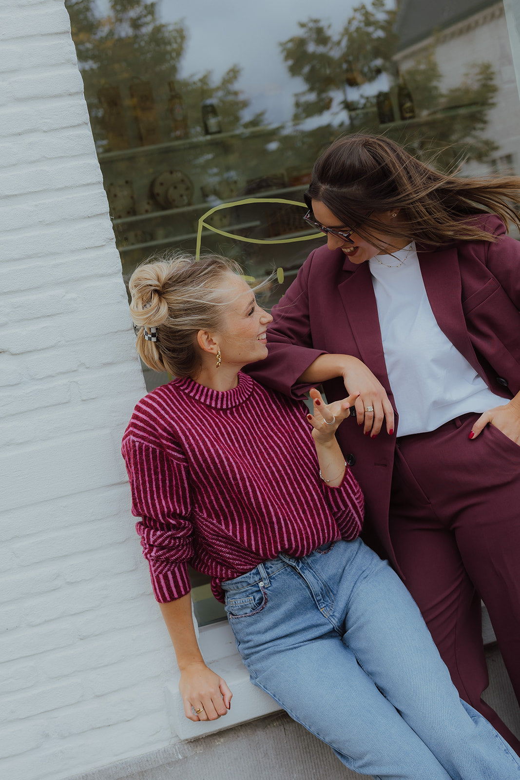 IHKAMARA LS STRIPE roze streep