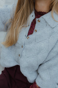 OBJKAISA FLORA 3/4 CARDIGAN grijs