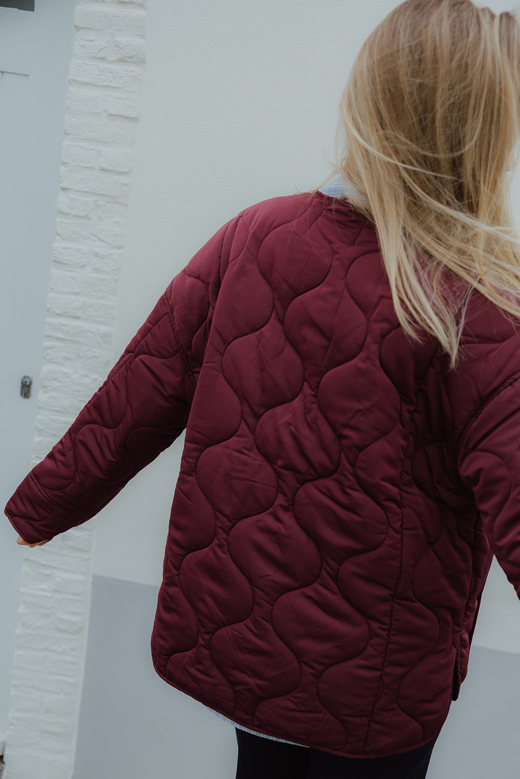 OBJALLIE QUILTED JACKET bordeaux