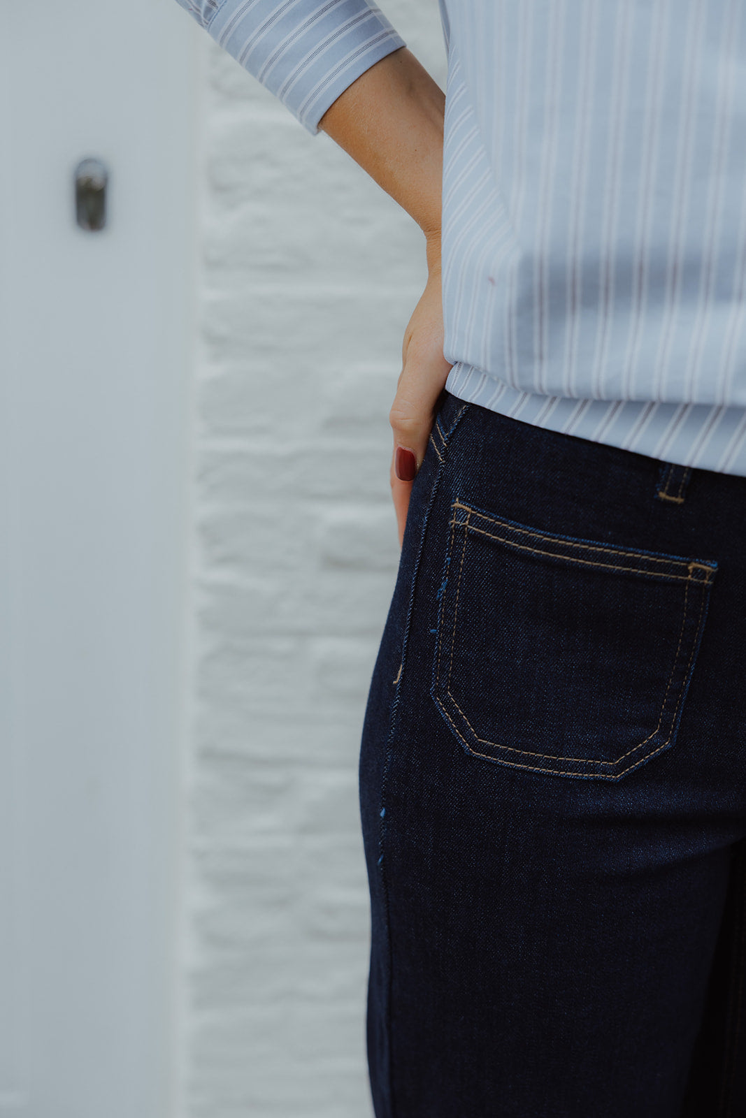 KABROOK HW FIT JEANS dark denim