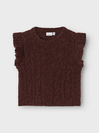 NMFRALILLI KNIT SLIPOVER bruin