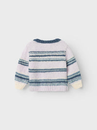 NMFLAHELLE LS KNIT lila/blauw