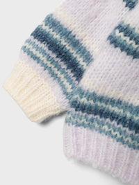 NMFLAHELLE LS KNIT lila/blauw