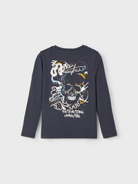 NKMOMOFFE LS TOP blauw