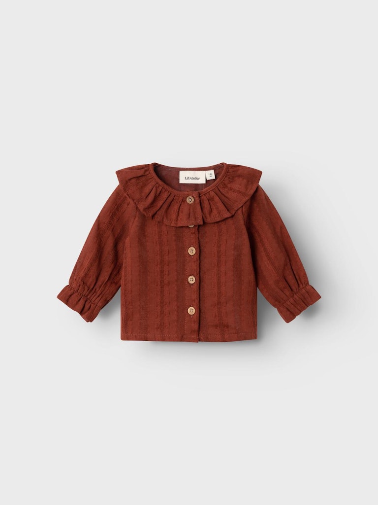 NBFRUNA LS LOOSE SHIRT LIL bordeaux