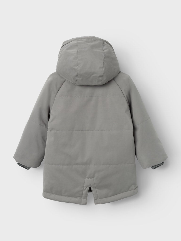 NMMGODO PADDED LONG JACKET grijs