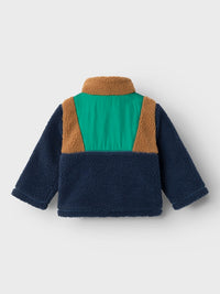 NMMMILANO TEDDY JACKET groen/blauw