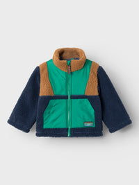 NMMMILANO TEDDY JACKET groen/blauw