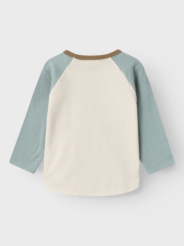 NMMNUNAN TOP ecru/blauw