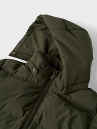 NKNMUSK PUFFER JACKET dark green