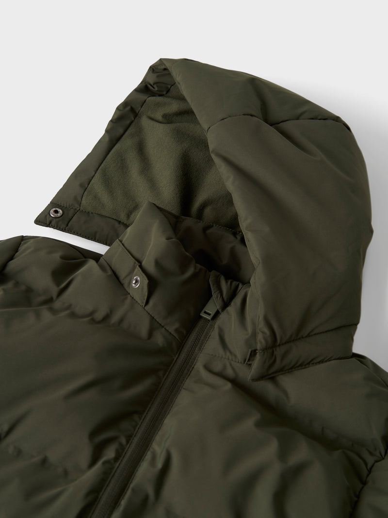 NKNMUSK PUFFER JACKET dark green