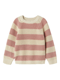 NMFEMLEN  KNIT STRIPE roze