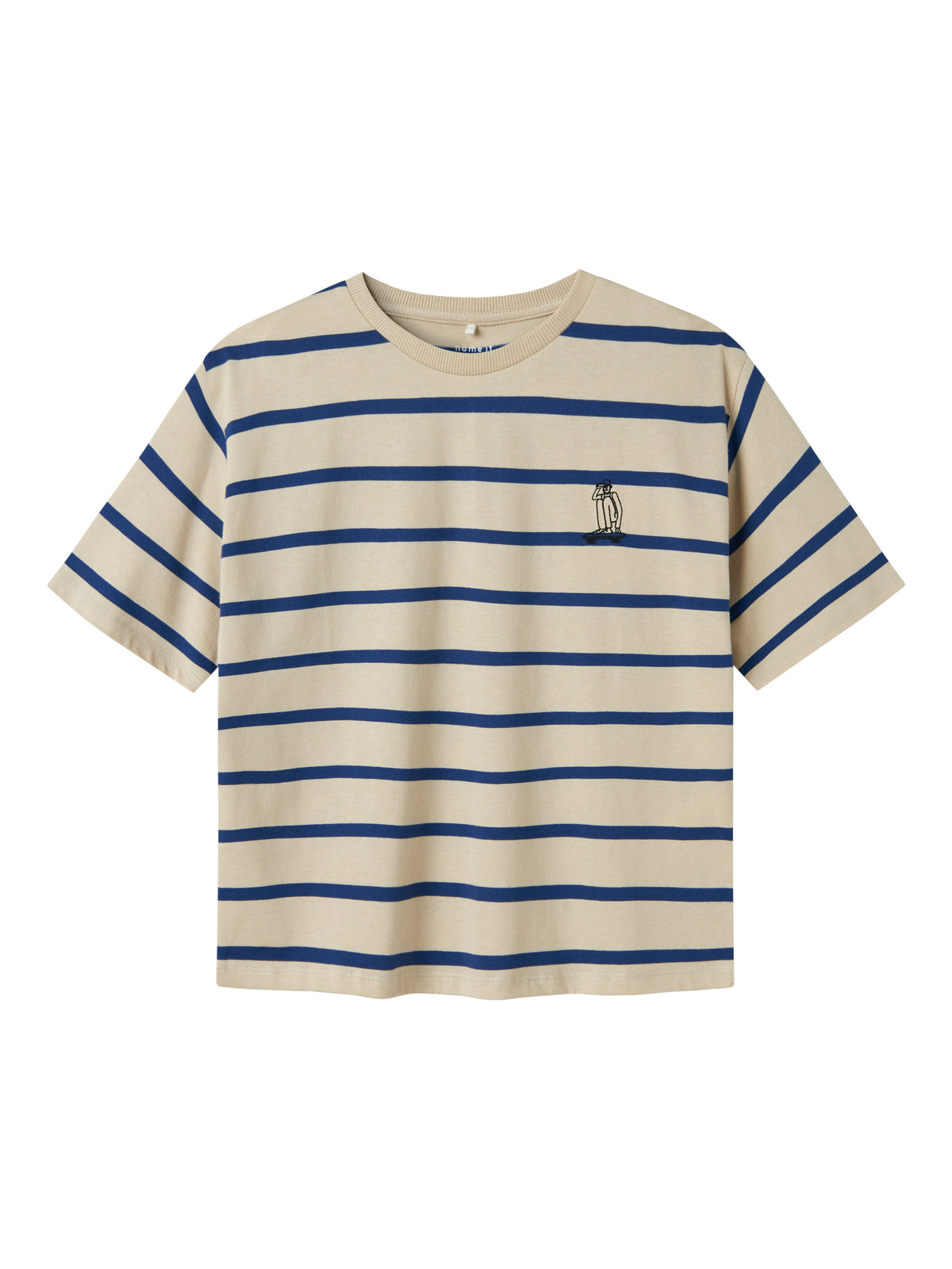 NKMLAVON TOP streep blauw