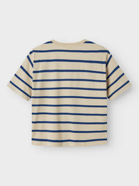 NKMLAVON TOP streep blauw