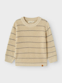 NMMEMLEN  KNIT STRIPES bruin