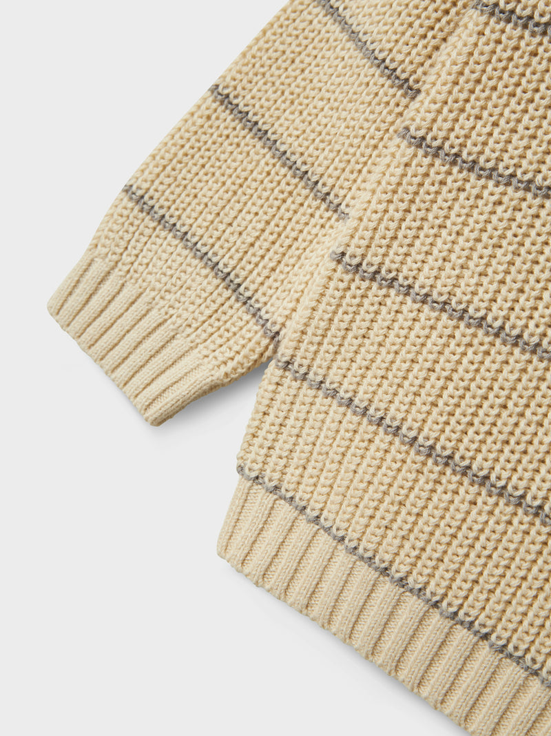 NMMEMLEN  KNIT STRIPES bruin