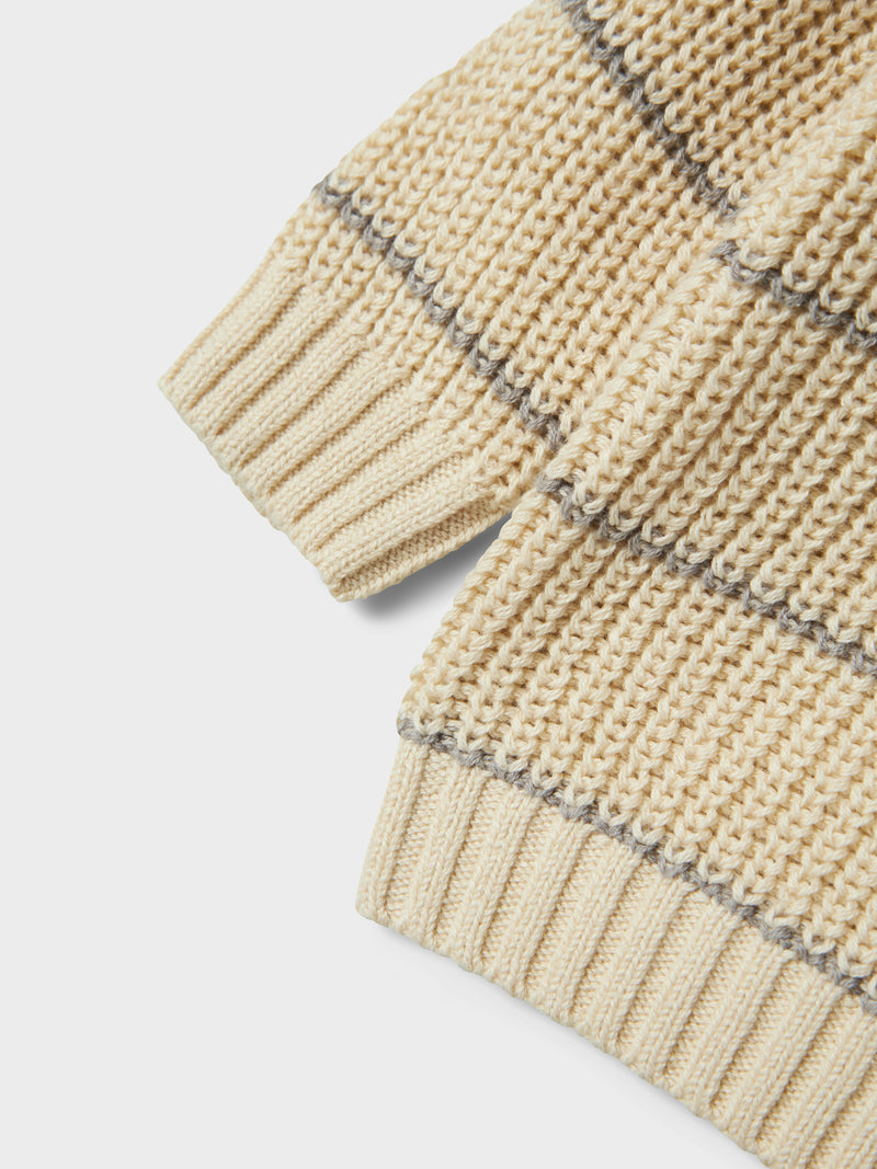 NBMEMLEN KNIT STRIPE grijs
