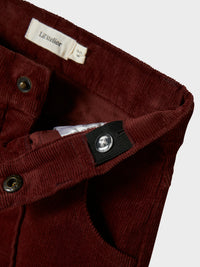NMFOBERT CORD PANT bordeaux