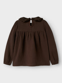 NMFOLYSSA BLOUSE bruin