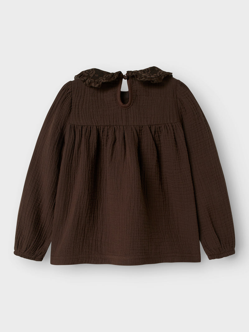 NMFOLYSSA BLOUSE bruin