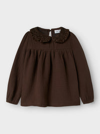 NMFOLYSSA BLOUSE bruin
