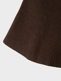 NMFNILLA KNIT SKIRT bruin