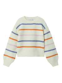 NKFOLENSKA LS KNIT streep/wit