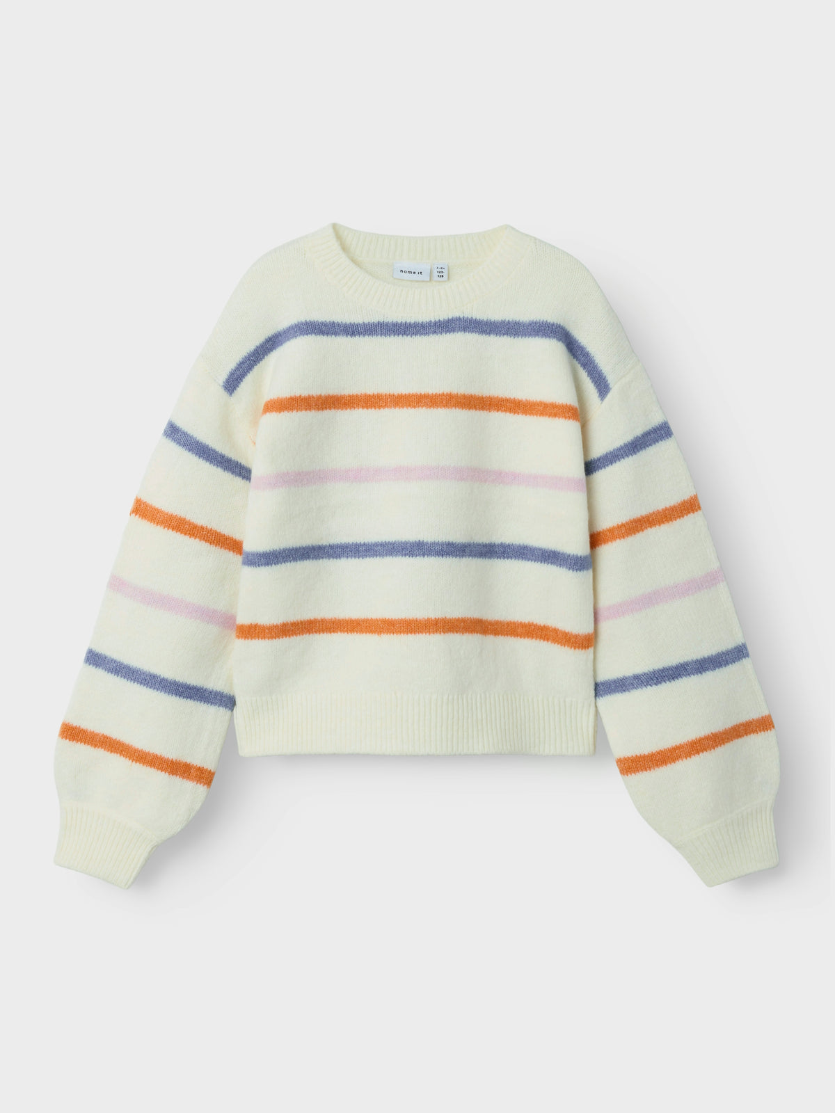 NKFOLENSKA LS KNIT streep/wit
