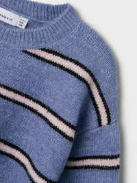NKFOLENSKA LS KNIT streep/blauw