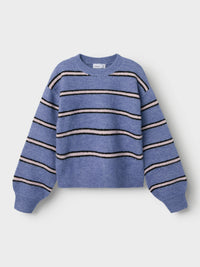 NKFOLENSKA LS KNIT streep/blauw