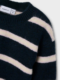 NMFOLENSKA LS KNIT navy
