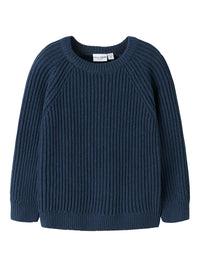 NMMVOLLY LS KNIT navy blauw