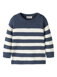 NMMLOGAN KNIT blauw