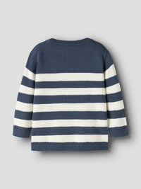 NMMLOGAN KNIT blauw