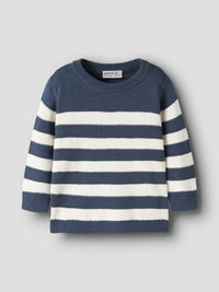NMMLOGAN KNIT blauw