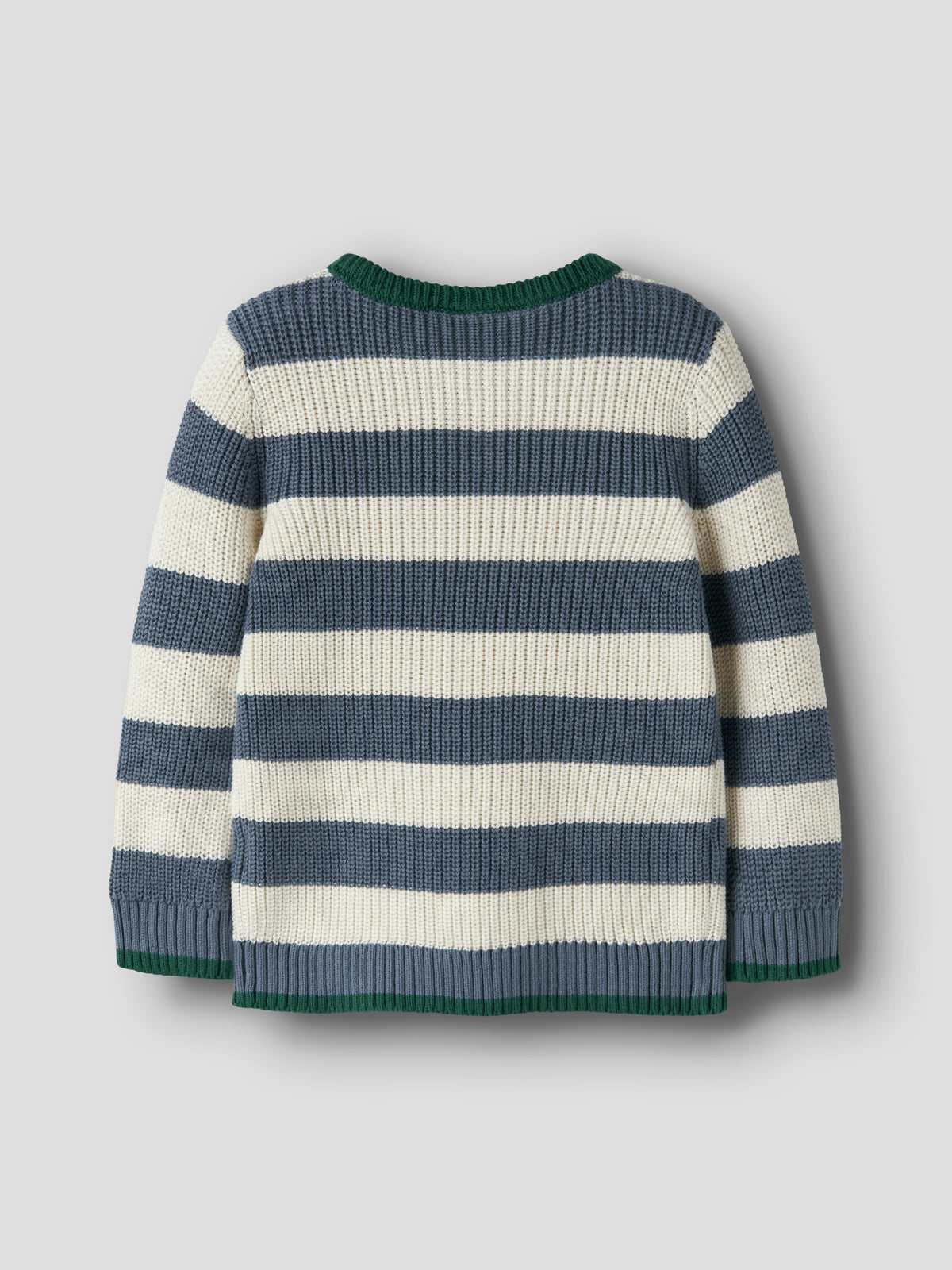 NMMNEREUS LS KNIT blauw/wit
