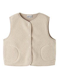NKFOWINE  NREG TEDDY VEST beige
